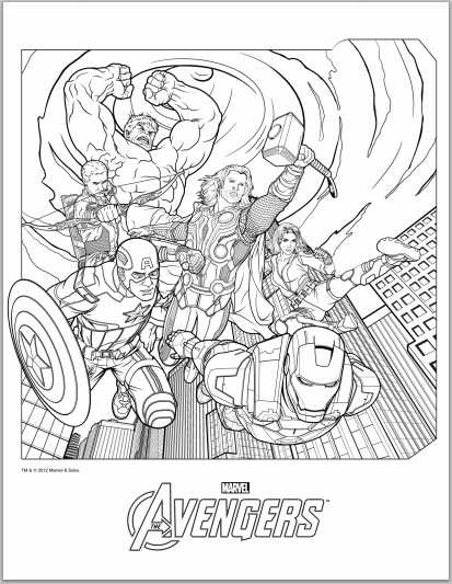 Avengers Coloring Pages For Kids 3