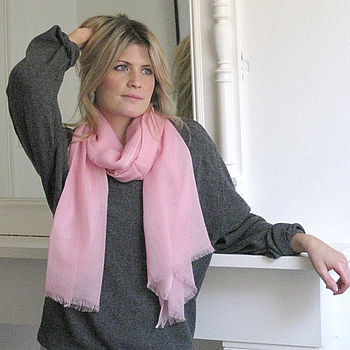 Pink Cashmere Scarf