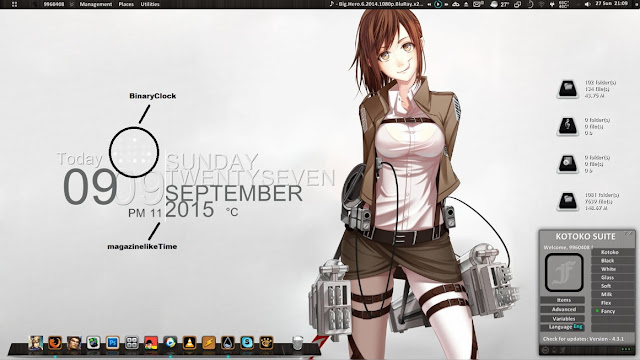 Skin rainmeter desktop sasha