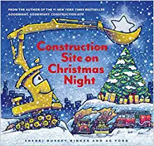 construction site on christmas night book cover.