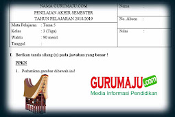 Soal UAS / PAS Kelas 3 Tema 5 Semester 2 Kurikulum 2013 Revisi 2018