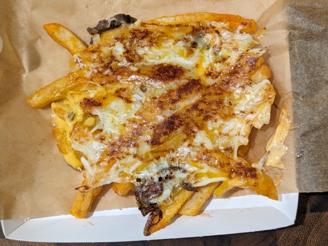 Taco Bell Grilled Cheese Nacho Fries unwrapped.