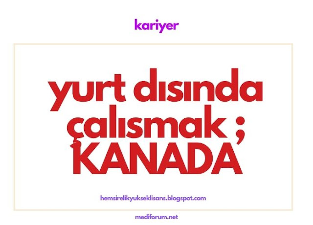 kanada hemşirelik