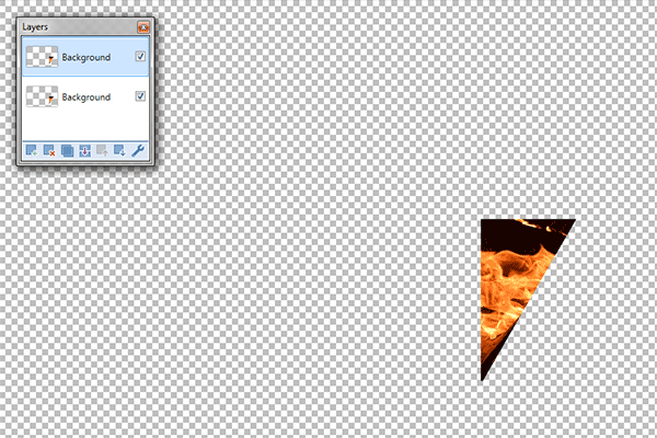 Use Layers>Duplicate Layer to duplicate the triangle image.