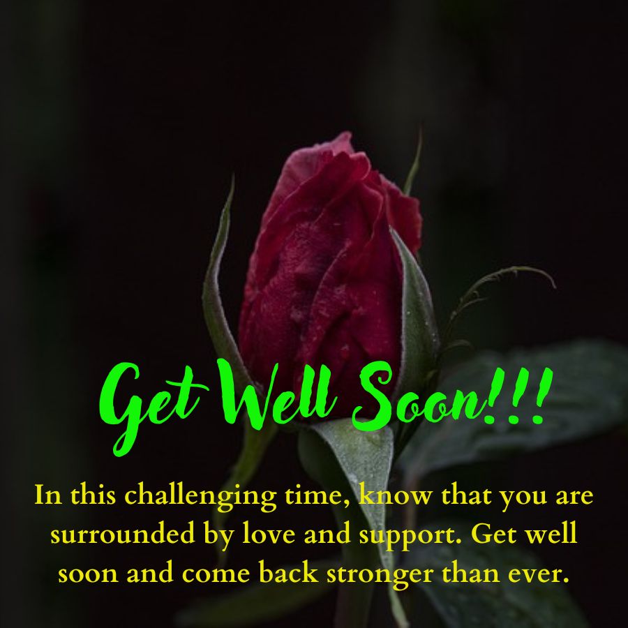 Get well Soon Images with Quotes, Message, prayers with flowers