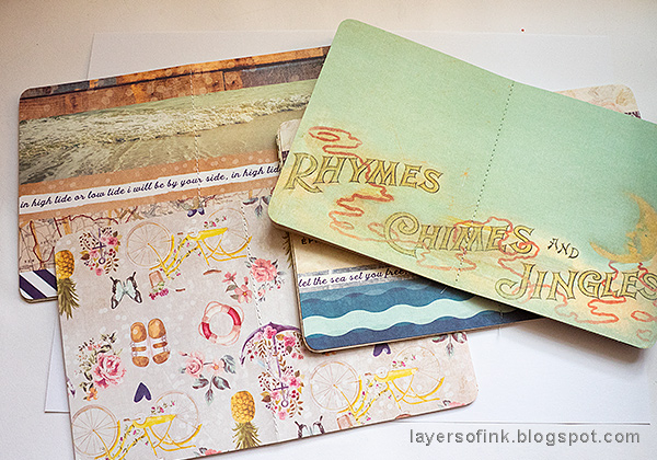 Layers of ink - Blue Textured Wrapped Journal Tutorial by Anna-Karin Evaldsson