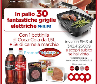 Logo Coca-Cola e Coop ti regalano le griglie elettriche Philips