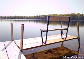 homemade nd filter, water, sky polarized dock bench