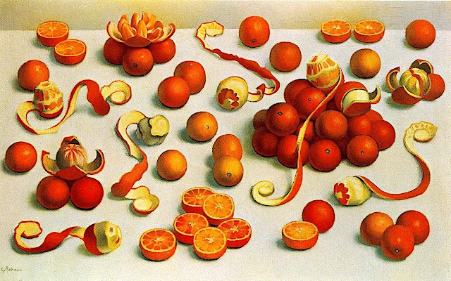 Georges Rohner (1913-2000), Bataille d'oranges, 1969, Huile sur toile, 84 x 146cm, Collection privée