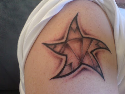 Here are some pretty cool star tattoos for you, including:fairy moons and