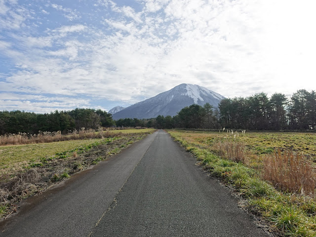 鳥取県西伯郡伯耆町丸山の牧草地　大山の眺望