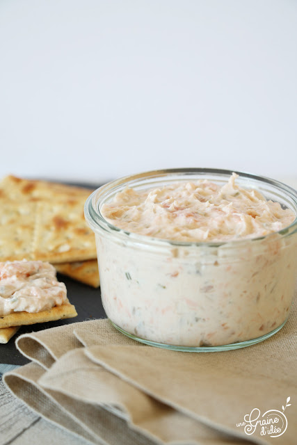 Rillettes Saumon Fumé Frais Fromage Frais Échalotes Ciboulette Crème fraîche Piment d'Espelette Citron