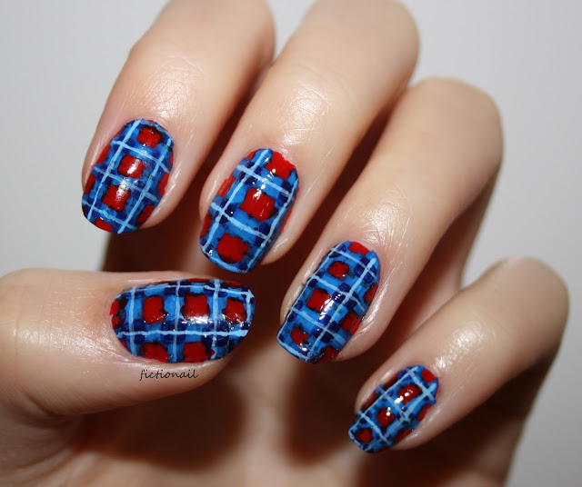 tartan/plaid nail art