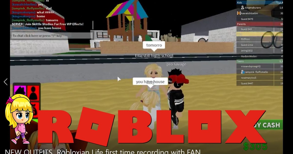 Chloe Tuber Roblox Robloxian Life Gamplay First Time Recording With Fan - roblox life time