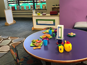 Restaurant Dramatic Play Center, dramatic play at the library