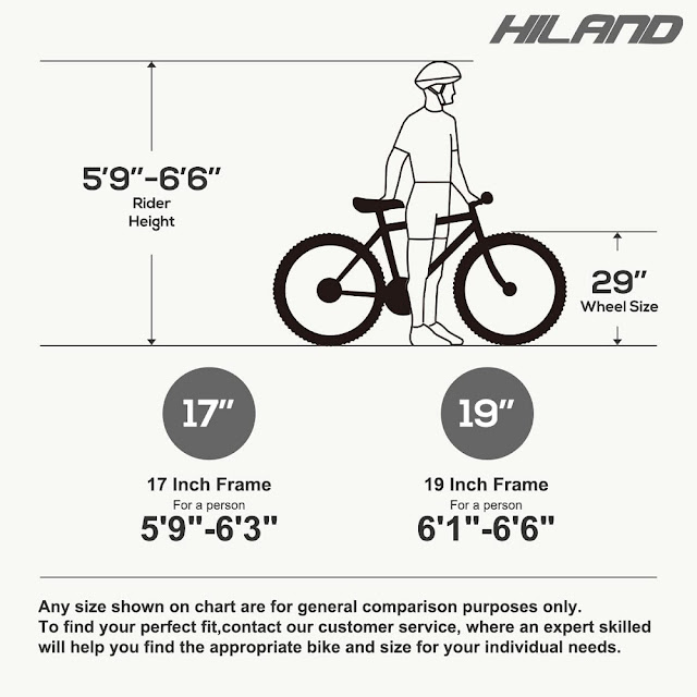 Hiland 29 Inch Hardtail Trail MTB Mountain Bike MountianBikes