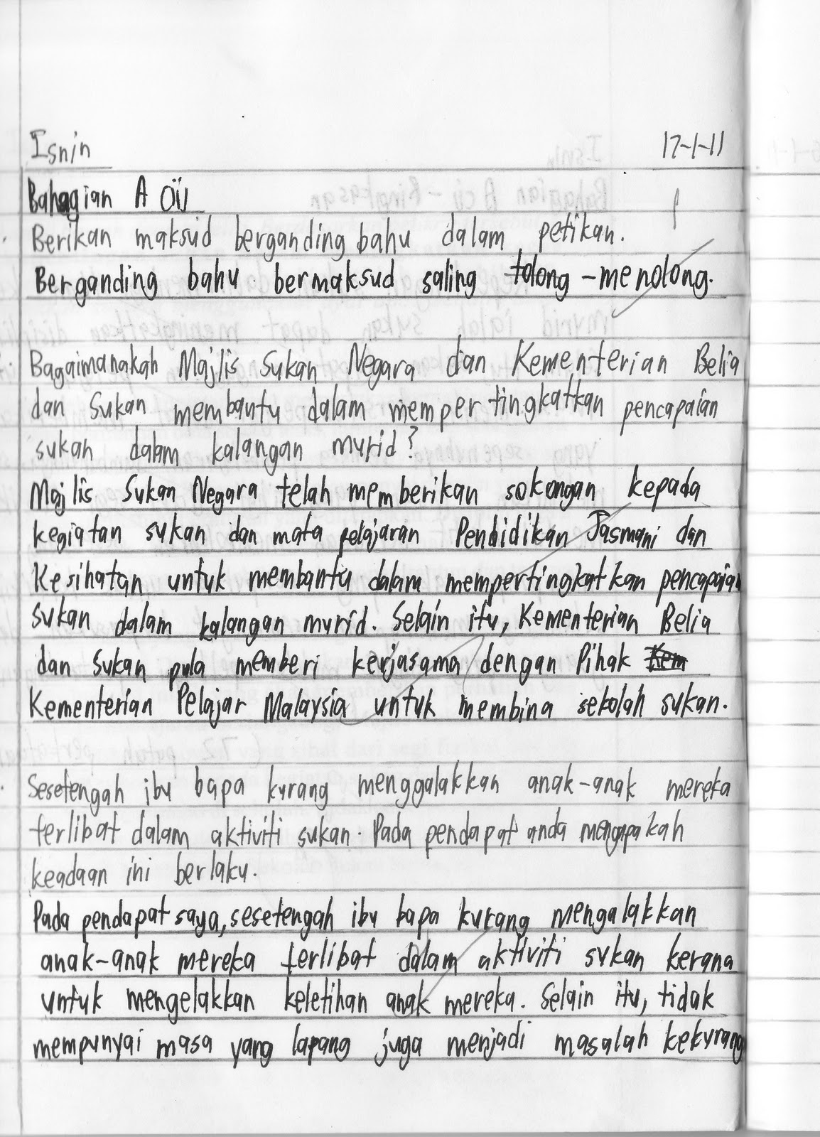 Karangan Rangsangan - BAHASA ITU INDAH. BAHASA JIWA BANGSA