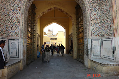 Photo: A series of doors inside the Jaipur City Palace