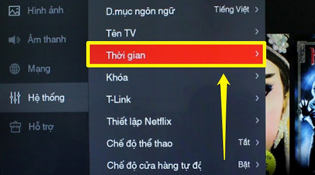 Tivi được cài đặt thời gian tắt bật tự động