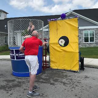 My dad hitting the dunking booth!  |  The Longest Day Event for Alzheimer's Assoc. |  Nature's INKspirations by Angie McKenzie