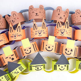 fun fall and Halloween paper chain craft ideas for kids to make