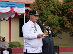 Apel Kesiapan penanggulangan Bencana Karhutla Tahun 2022 di Mapolres Nias Wakil Walikota Jadi Irup