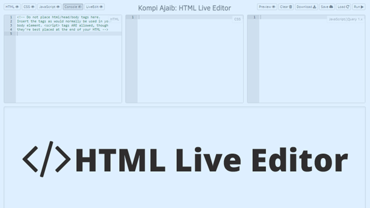 Membuat HTML Live Editor Dengan Hosting Google Drive