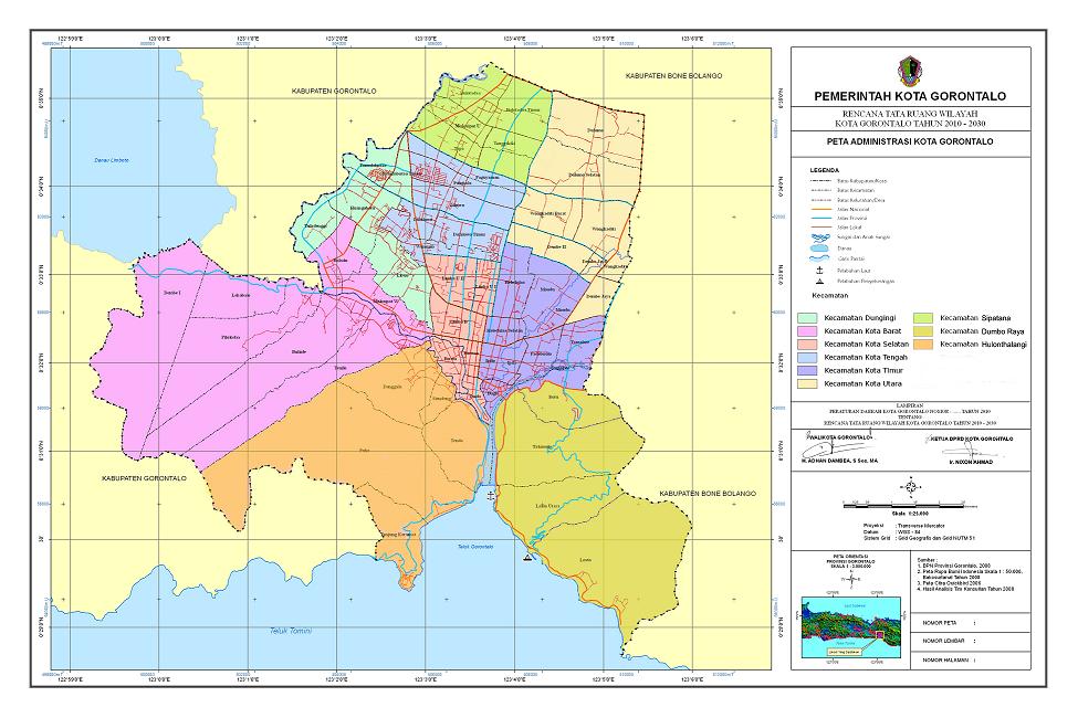 BAPPEDA Kota  Gorontalo Peta  Administrasi Kota  Gorontalo