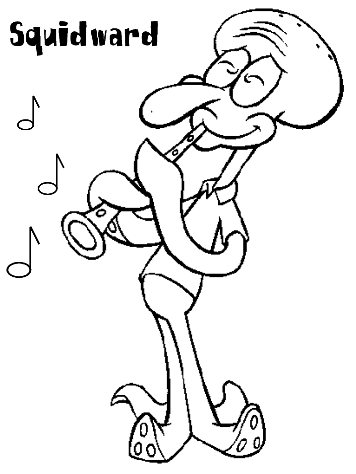 squidward coloring pages
