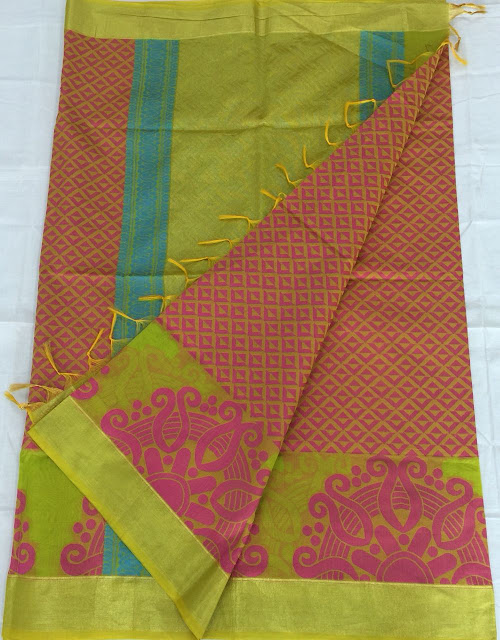  Handloom Chanderi Silk sarees