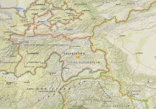 Tajikistan experience an earth quake with 4.0 magnitude