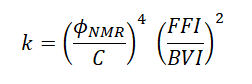  NMR Permeability- Three-fluid Model - (Coates) 