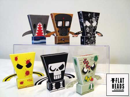 Flat Heads Paper Toy Series 1