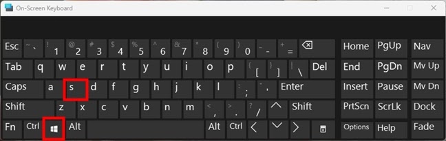 Pintasan keyboard untuk Windows Search adalah Win + S