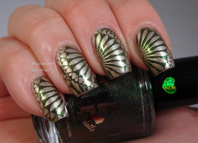 UberChic Beauty 21-02 over Spellbound Nails Hungarian Horntail
