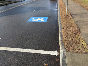 One of the new handicapped parking spots on the Town Common, this one at the corner of High St and Main St