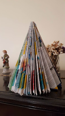 Folded paper Christmas trees