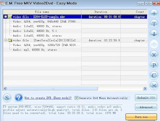 MKV Video2Dvd