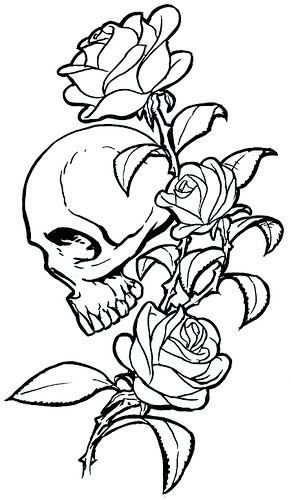 design dawing skull tattoo