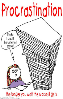 Comic of Procrastination Pile of Papers