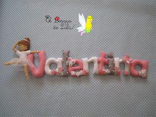 nombre-personalizado-fieltro-felt-feltro-Valentina-elbosquedelulu-hechoamanoparati-bailarina-decoración-infantil-name-banner-babayroom