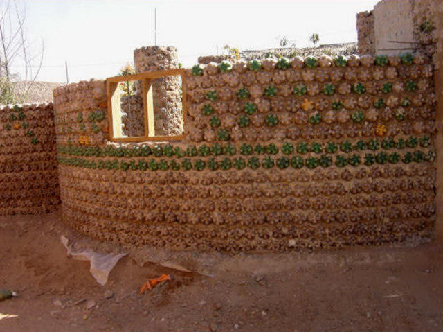 House built from PET bottles