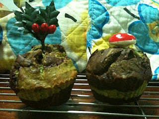 Chocolate and Matcha Tea Cakes