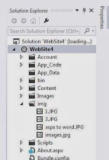 The Solution Explorer window IN VS2013