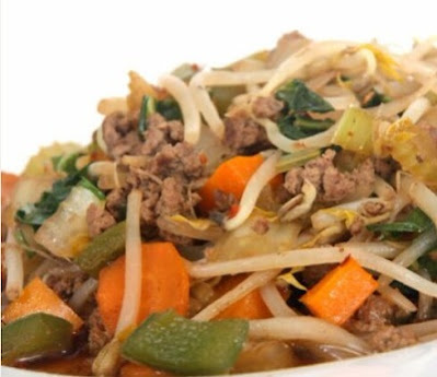 Chop suey de carne de res