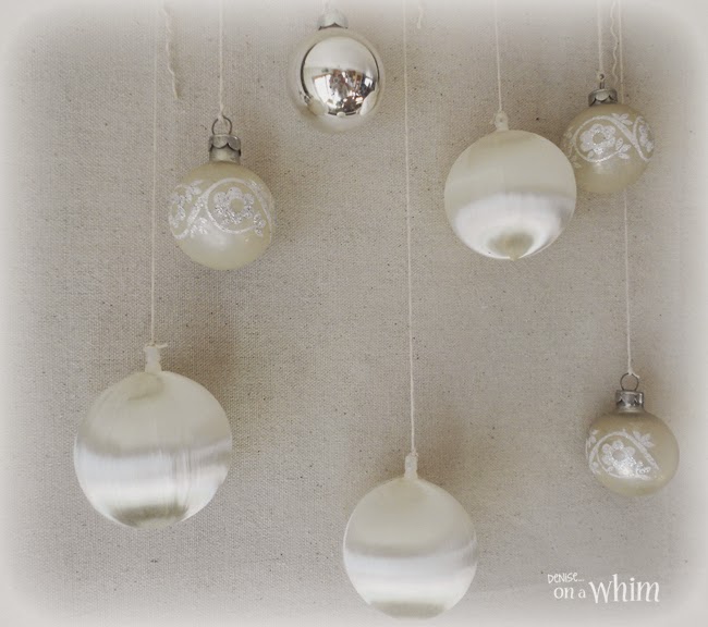White Vintage Ornaments from Denise on a Whim