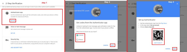 How to Set Up two Step Verification on Google Account and Set Up Google Authenticator App