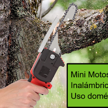 Mini motosierra, mini sierra eléctrica de mano portátil inalámbrica de 6 pulgadas