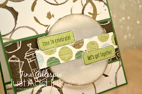 scissorspapercard, Stamping' Up!, Just Add Ink, Text Ya Later, Coffee Break DSP