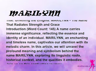 meaning of the name "MARILYNN"